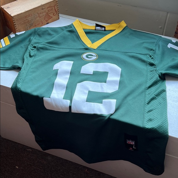 NFL Other - NFL Green Bay Packers #12 Rogers Green and Yellow Kids Jersey size Large